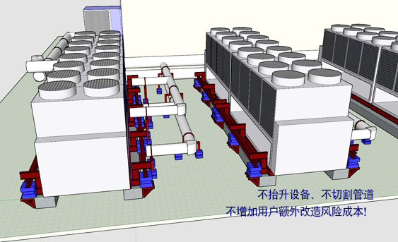 屋頂空調機組震動噪聲大，不切管道不抬設備方案這樣做！
